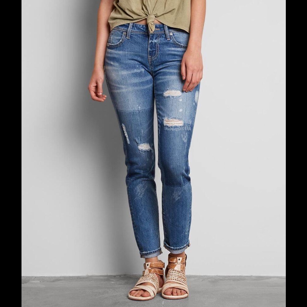 Buckle black ankle skinny jean